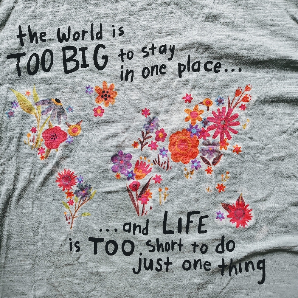 Natural Life Green 100% Cotton Crew Neck T-Shirt with Logo - Picture 3 of 5